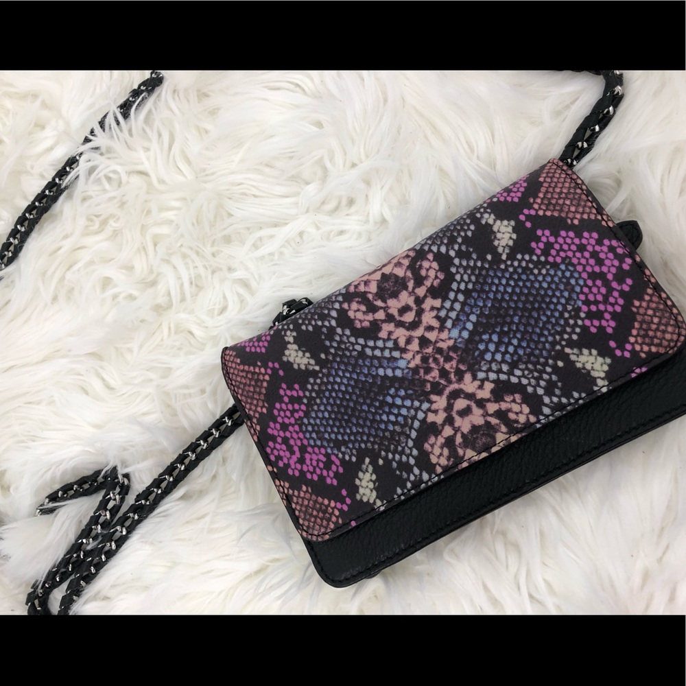 Black snakeskin Aimee Kestenberg crossbody bag